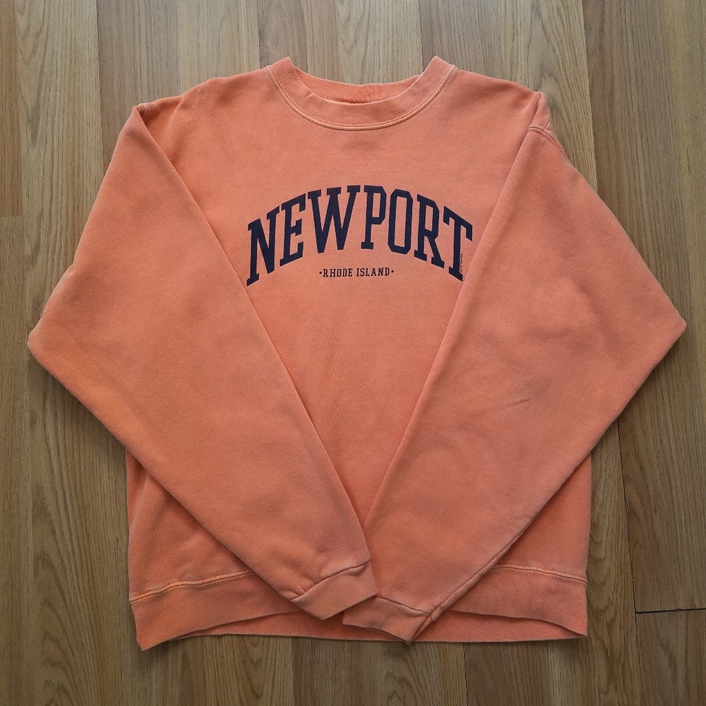 Newport Rhode Island Orange Dyed Sweatshirt
